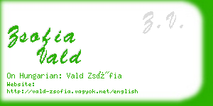 zsofia vald business card